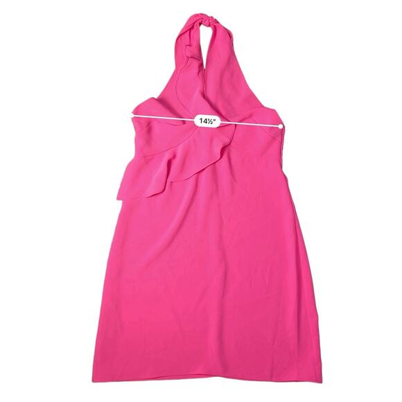 Amanda Uprichard New York Hot Pink Halter Mini Dress Size‎ S - Picture 4 of 6